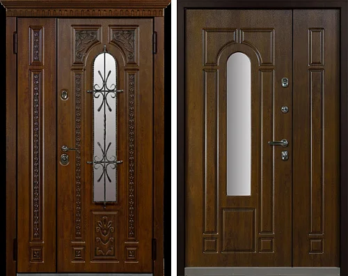Дверь металлическая двухстворчатая №19