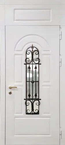 Входная дверь с МДФ панелью с фрамугой №51