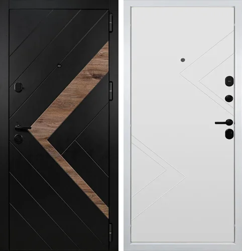 Зимняя входная дверь с терморазрывом №123