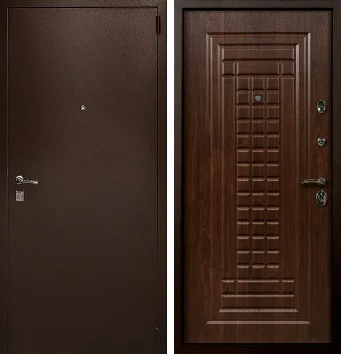 Металлическая стандартная дверь с напылением №25