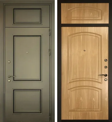 Входная дверь с фрамугой сверху №5