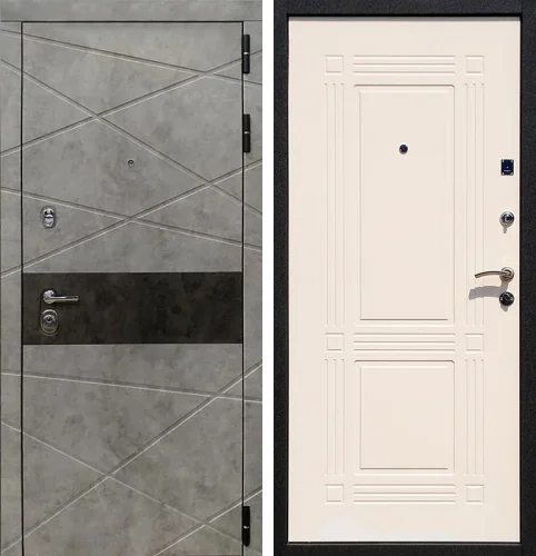 Входная дверь бетон серый №91
