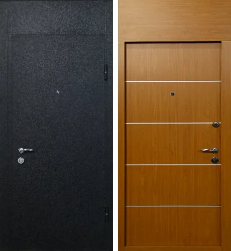 Входная дверь с вставкой сверху №23