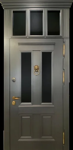 Входная дверь с фрамугой и терморазрывом №69