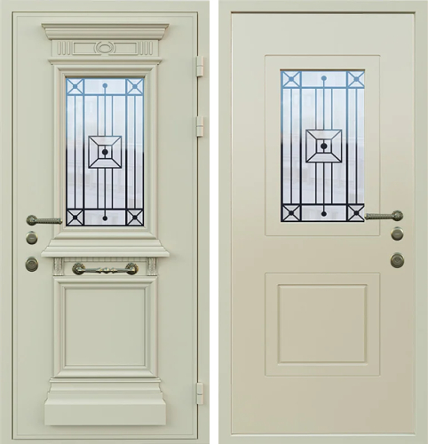 Уличная дверь со стеклом №17