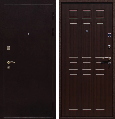 Дверь металлическая входная дачная №14