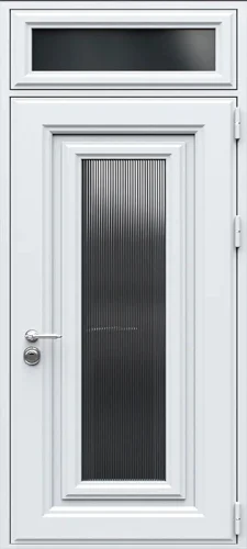 Высокая входная дверь с металлобагетом №38