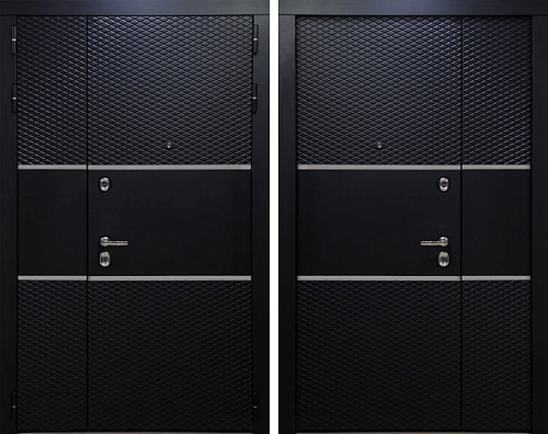 Дверь входная двухстворчатая металлическая №31