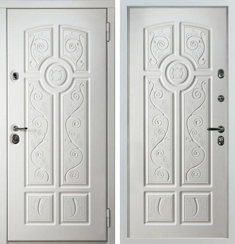 Дверь входная металлическая белая №29