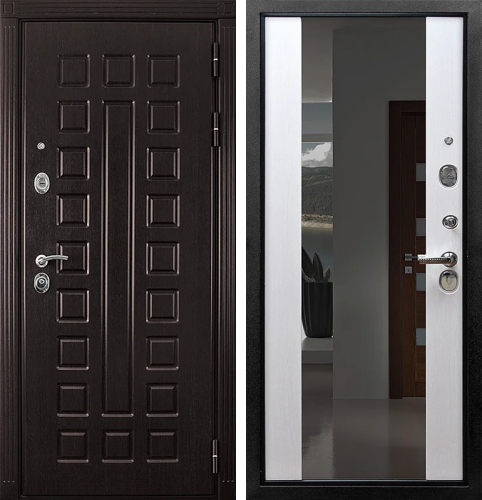 Дверь входная с зеркалом №11