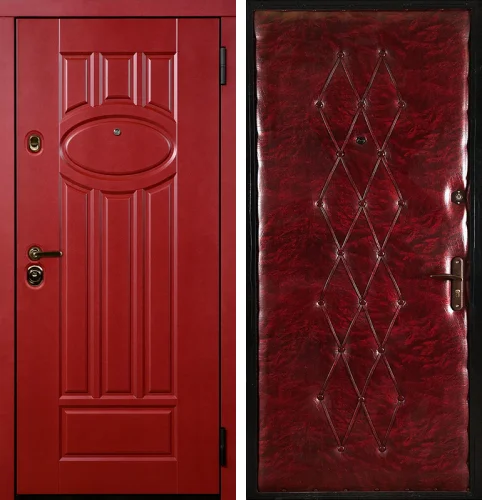 Красная входная дверь в квартиру №13