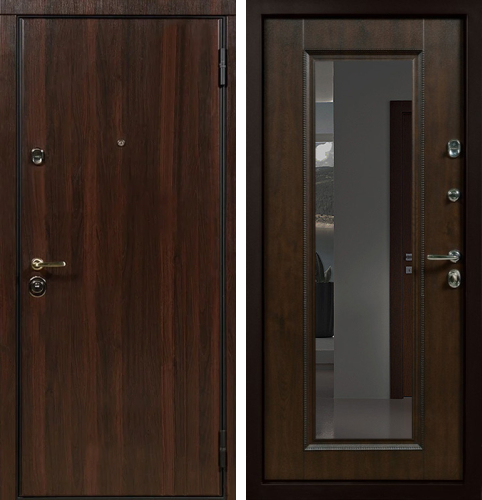Железная дверь входная с зеркалом №3