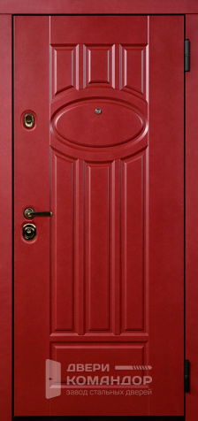 Красная металлическая дверь №2 - наружная сторона