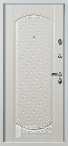 Входная дверь белая снаружи и внутри №41 - внутренняя сторона